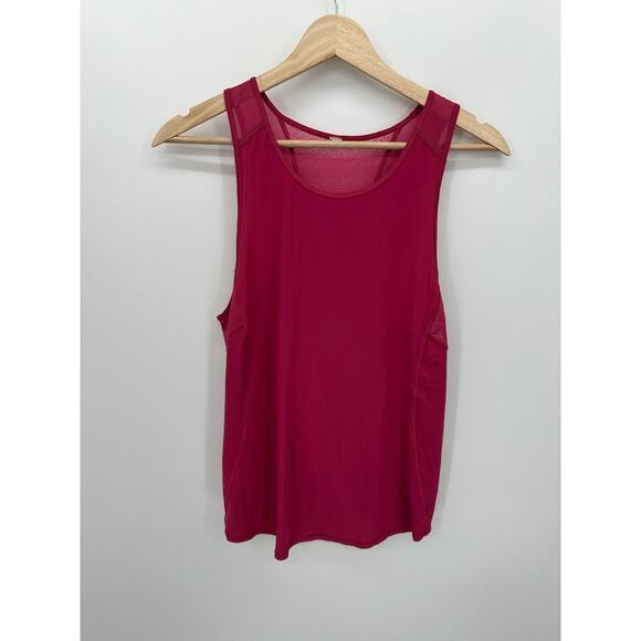 Lululemon Tank Women Sculpt Tie Back Violet Red Pink Size M Workout Gym Running - Picture 1 of 8